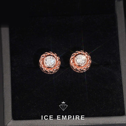 Iced Out 925 Silver Moissanite Stud Earrings