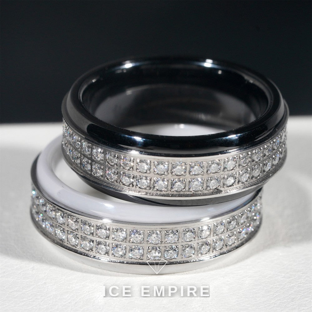 Iced Out 925 Silver Moissanite Ring