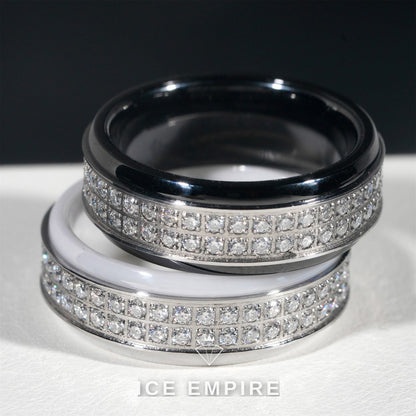 Iced Out 925 Silver Moissanite Ring