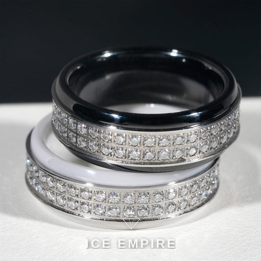 Iced Out 925 Silver Moissanite Ring