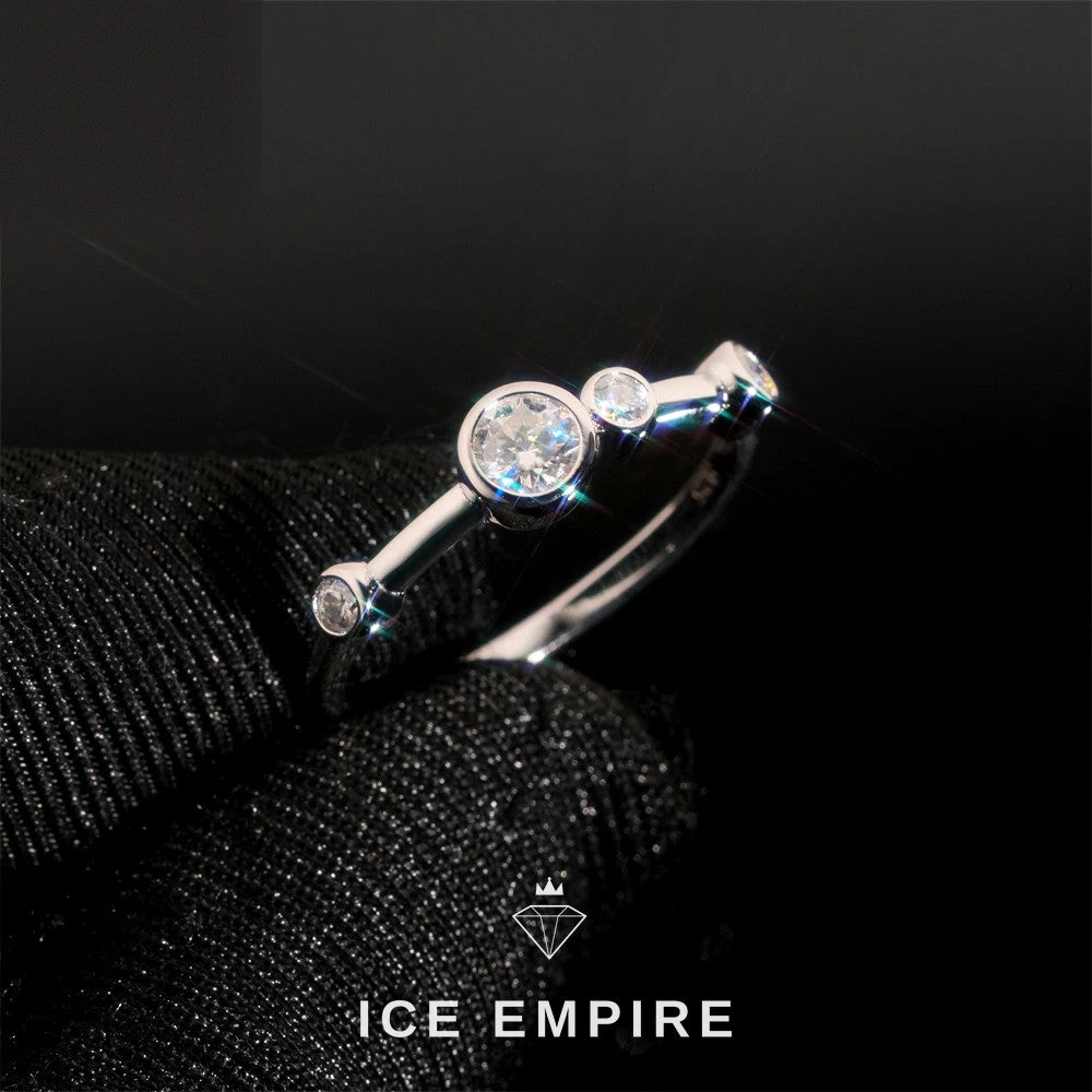 Iced Out Gold Plated Moissanite Engagement Ring