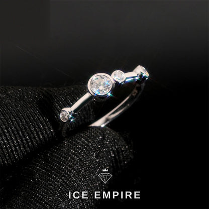 Iced Out Gold Plated Moissanite Engagement Ring