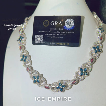 Iced Out Rose Gold Plated Moissanite Cuban Chain