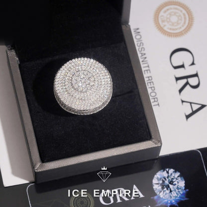 Iced Out Rose Gold Plated Moissanite Ring