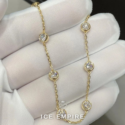 Iced Out 18K Gold Lab Grown Diamond Tennis Bracelet
