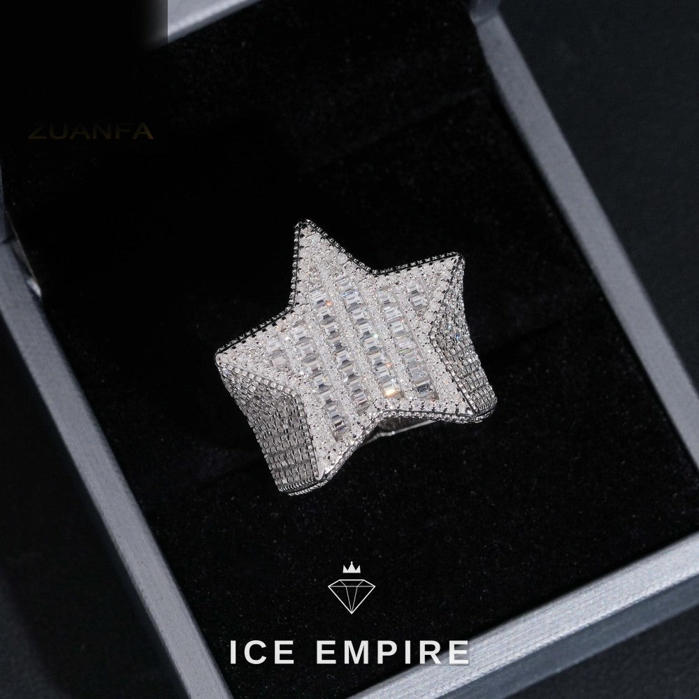 Iced Out Rose Gold Plated Moissanite Pendant