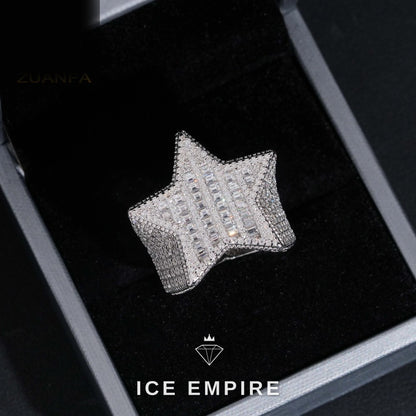 Iced Out Rose Gold Plated Moissanite Pendant