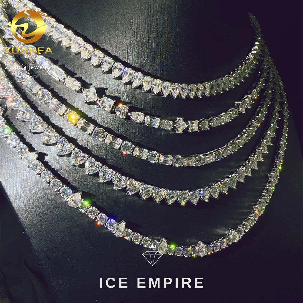 Iced Out Rose Gold Plated Moissanite Cuban Chain