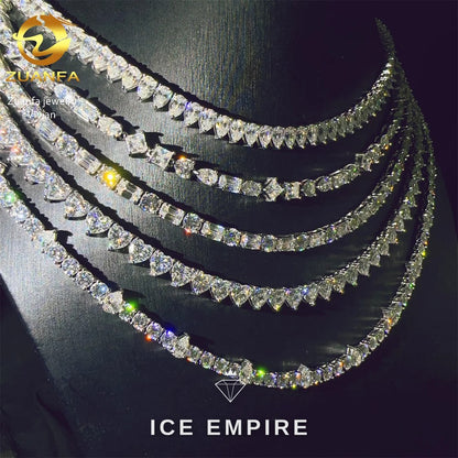 Iced Out Rose Gold Plated Moissanite Cuban Chain