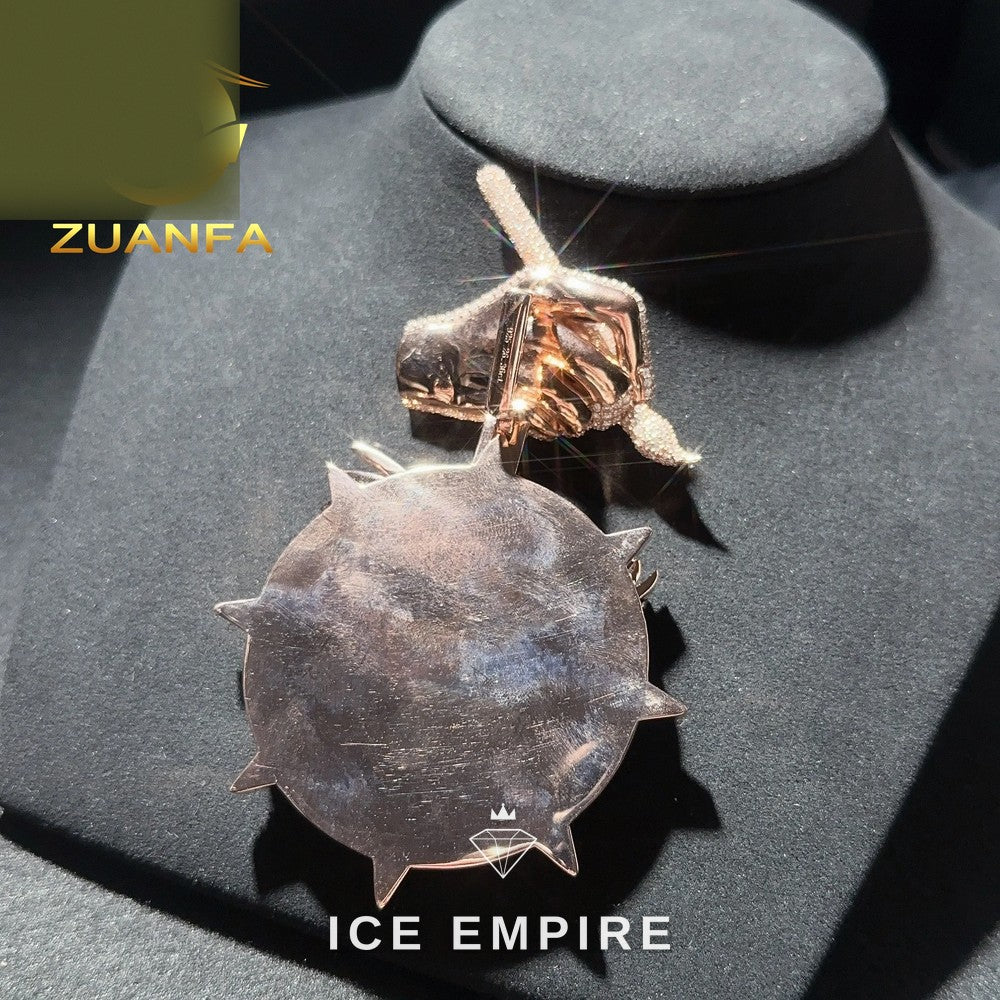 Iced Out Rose Gold Plated Pendant