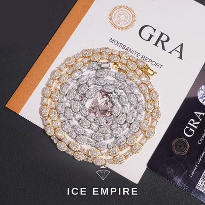 Iced Out Rose Gold Plated Moissanite Cuban Chain