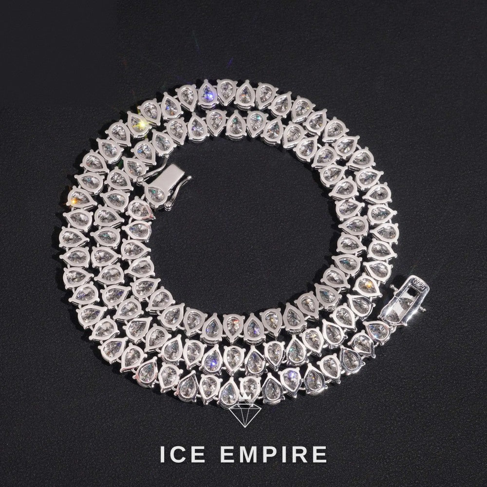 Iced Out Rose Gold Plated Moissanite Cuban Chain