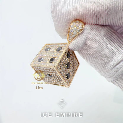 Iced Out 925 Silver Moissanite Pendant