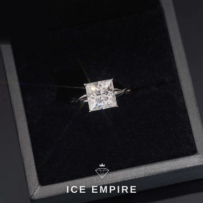Iced Out 18K Gold Moissanite Wedding Band
