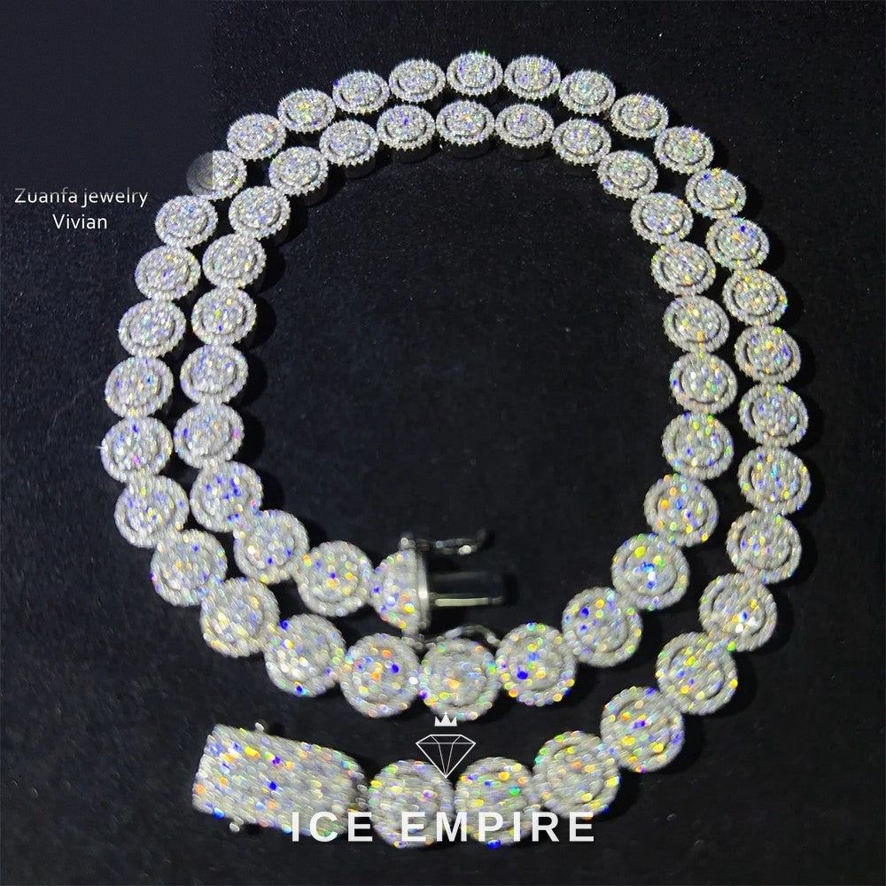 Iced Out Rose Gold Plated Moissanite Cuban Chain