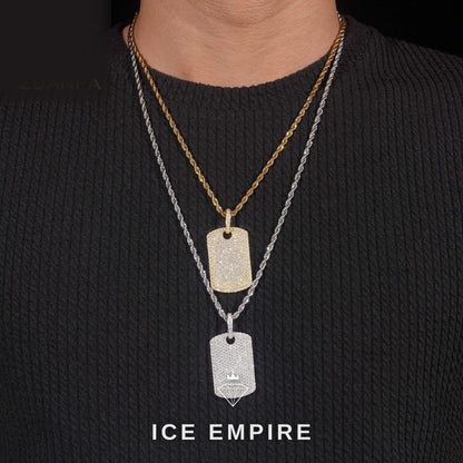 Iced Out Cross Rose Gold Plated Pendant