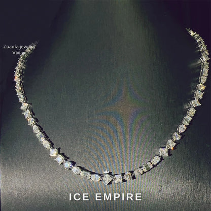 Iced Out Rose Gold Plated Moissanite Cuban Chain