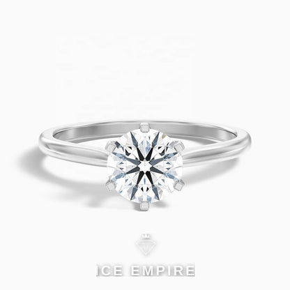 Iced Out 10K Gold Lab Grown Diamond Engagement Ring