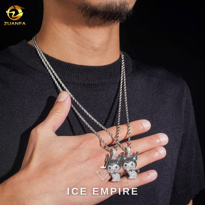 Iced Out Rose Gold Plated Moissanite Pendant