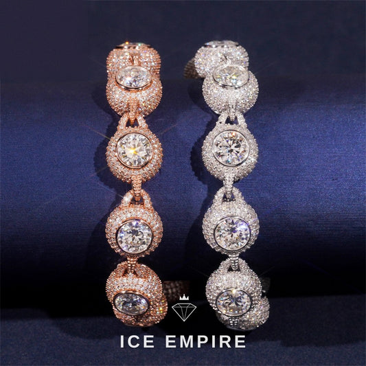 Iced Out 925 Silver Moissanite Cuban Chain