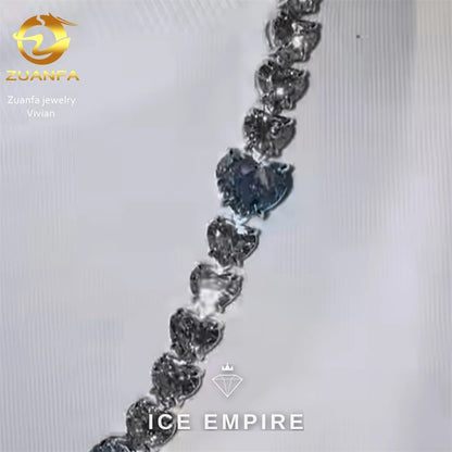 Iced Out Cross 925 Silver Moissanite Pendant