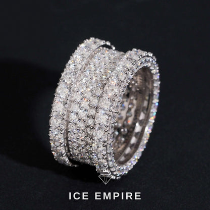 Iced Out Rose Gold Plated Moissanite Ring
