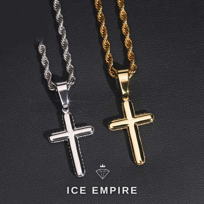 Iced Out Cross 925 Silver Moissanite Pendant