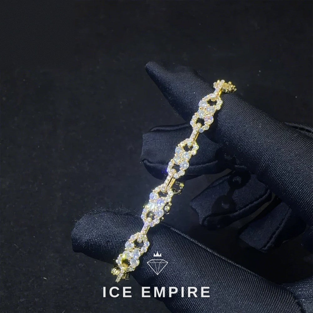 Iced Out 925 Silver Moissanite Bracelet