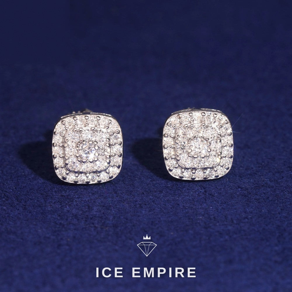 Iced Out Gold Plated Moissanite Earrings