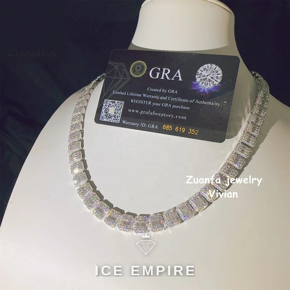 Iced Out Rose Gold Plated Moissanite Cuban Chain