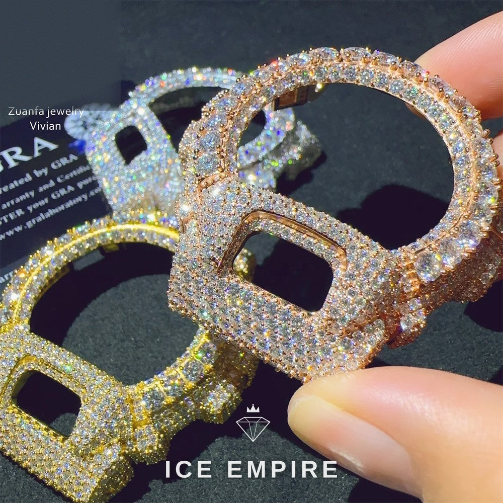 Iced Out 925 Silver Moissanite Watch