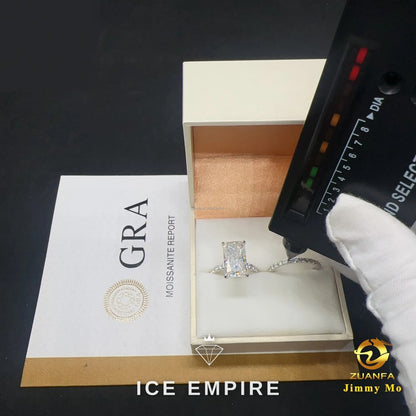 Iced Out 14K Gold Lab Grown Diamond Engagement Ring