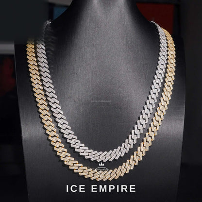 Iced Out Gold Plated Moissanite Cuban Chain