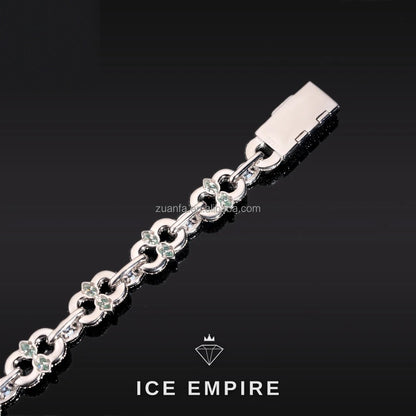 Iced Out 925 Silver Moissanite Cuban Chain