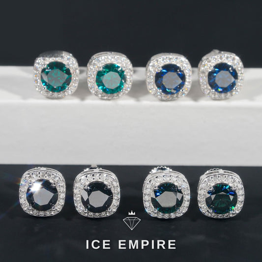 Iced Out 925 Silver Moissanite Earrings