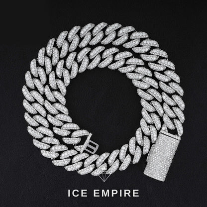 Iced Out Rose Gold Plated Moissanite Cuban Chain