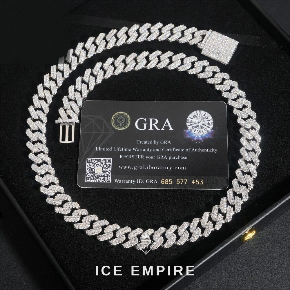 Iced Out Rose Gold Plated Moissanite Cuban Chain