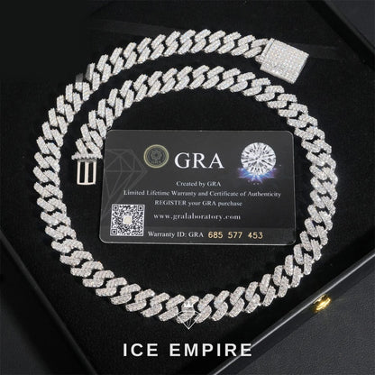 Iced Out Rose Gold Plated Moissanite Cuban Chain
