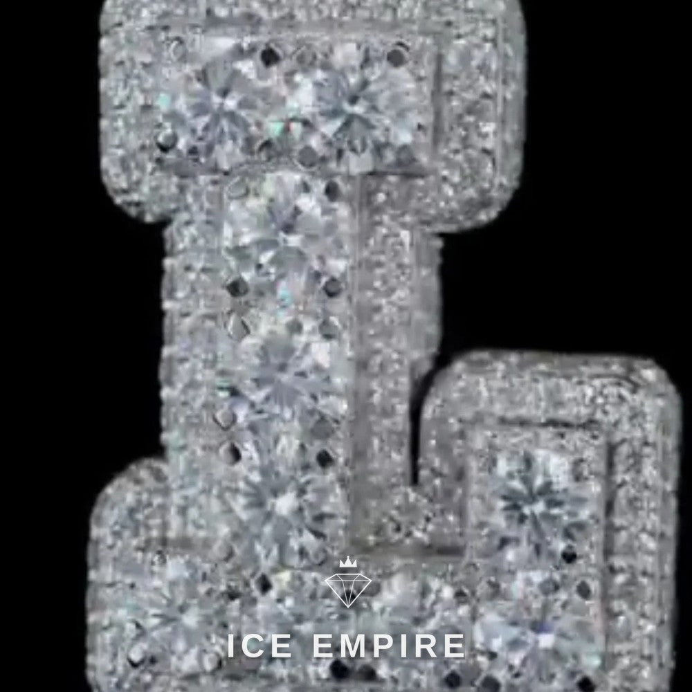 Iced Out Cross 925 Silver Moissanite Pendant