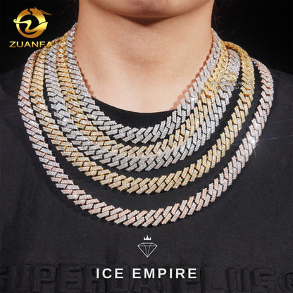 Iced Out Rose Gold Plated Moissanite Cuban Chain