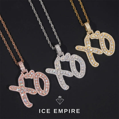 Iced Out Rose Gold Plated Moissanite Pendant