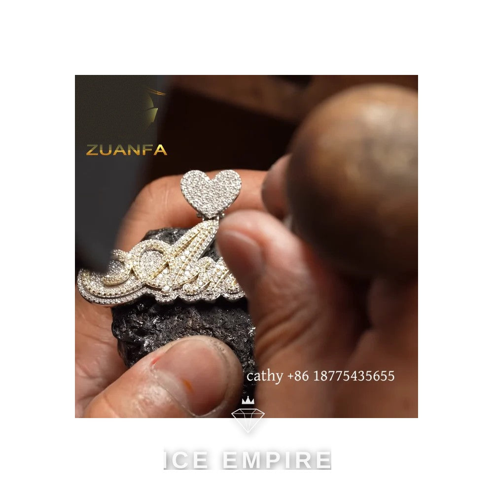 Iced Out Baguette Rose Gold Plated Pendant