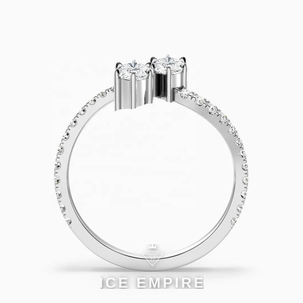 Iced Out 10K Gold Lab Grown Diamond Ring