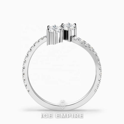 Iced Out 10K Gold Lab Grown Diamond Ring