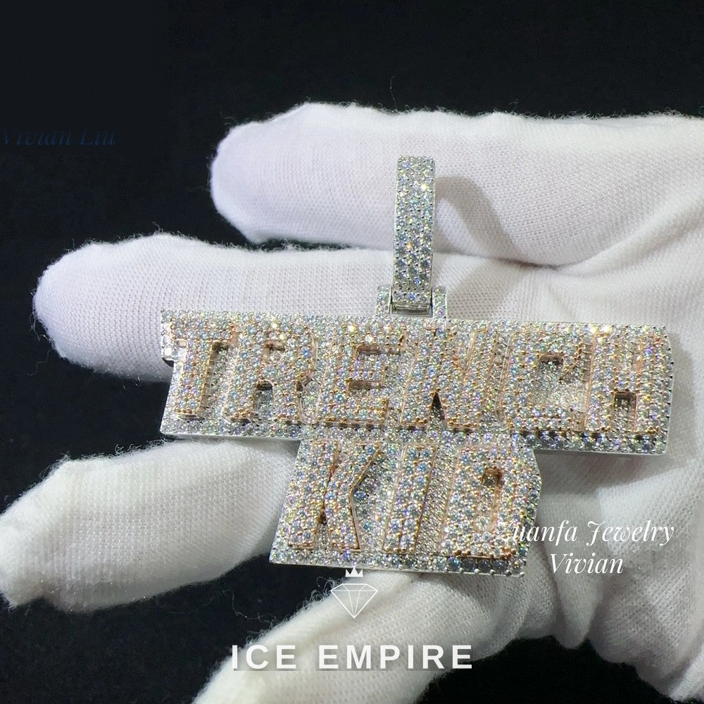 Iced Out 925 Silver Moissanite Pendant