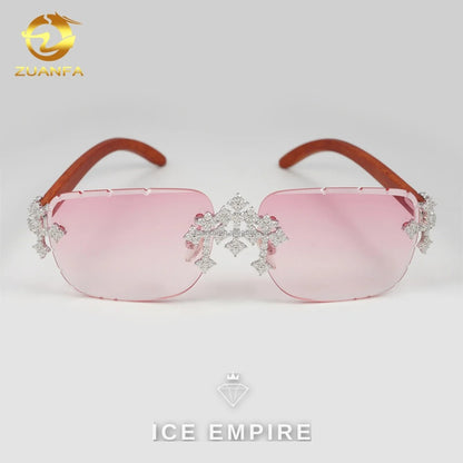 Iced Out 925 Silver Moissanite Glasses