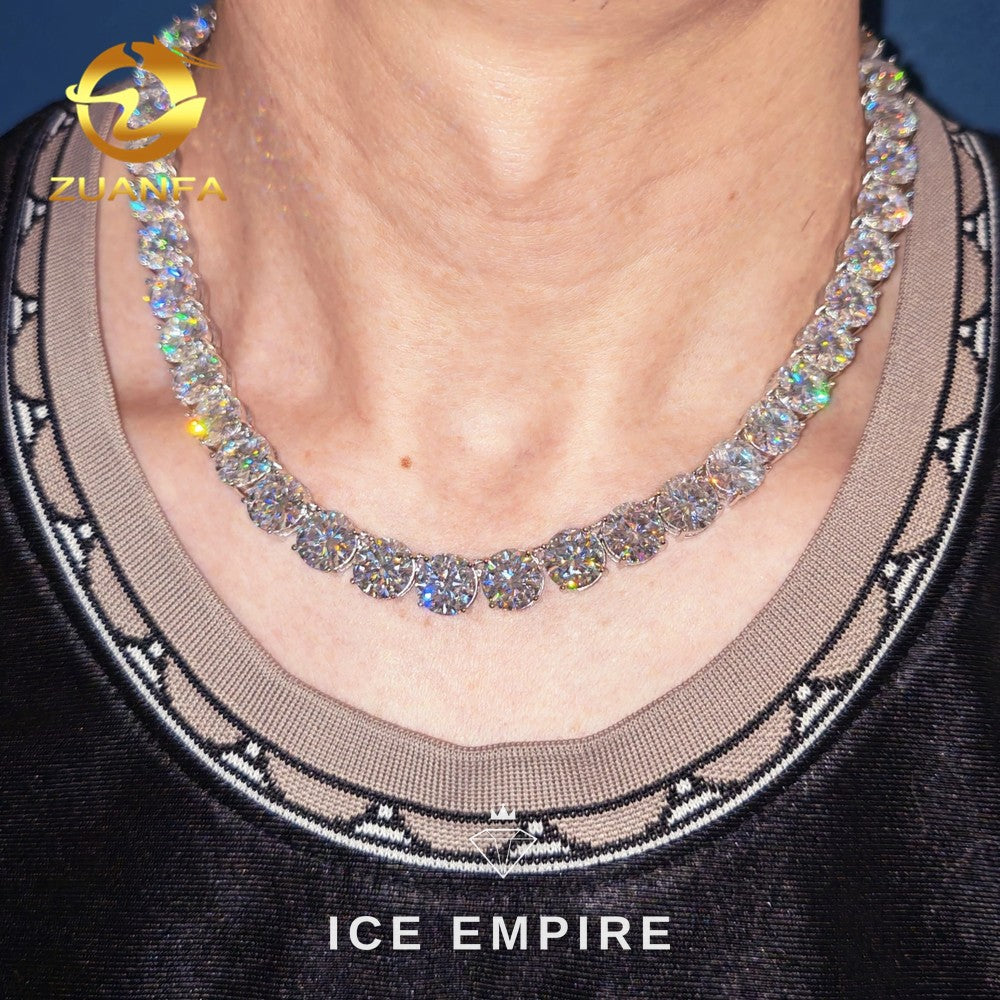 Iced Out Rose Gold Plated Moissanite Cuban Chain