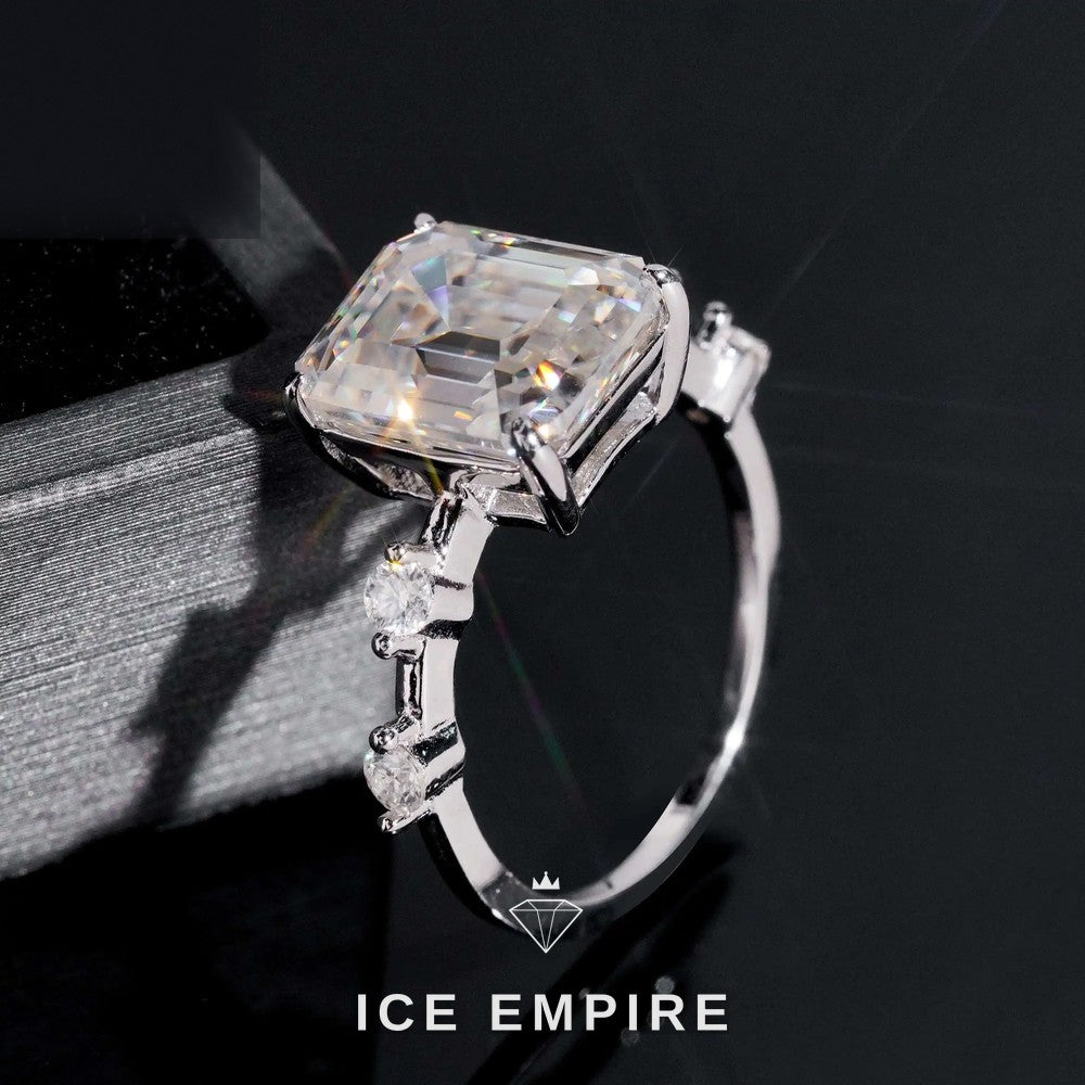 Iced Out Gold Plated Moissanite Wedding Band