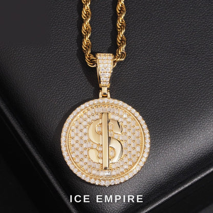 Iced Out Rose Gold Plated Moissanite Pendant