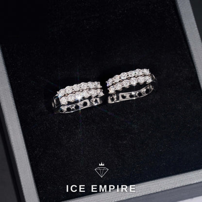 Iced Out 18K Gold Lab Grown Diamond Earrings